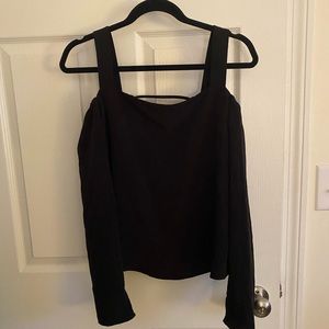 Black cold shoulder shirt